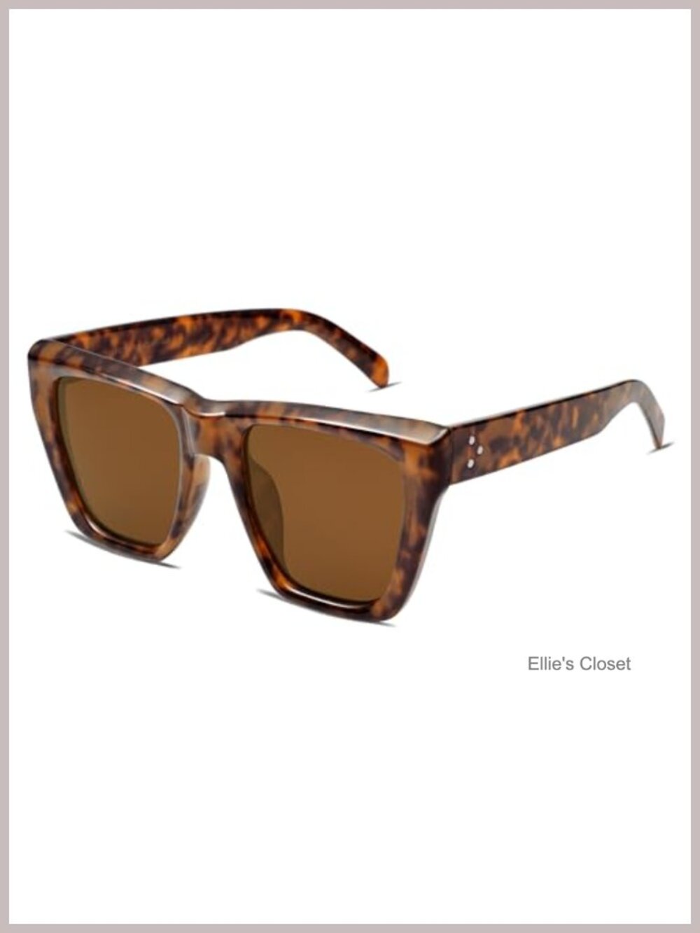 Oversized Square Cat Eye Polarized Sunglasses UV400 Full Frame Women